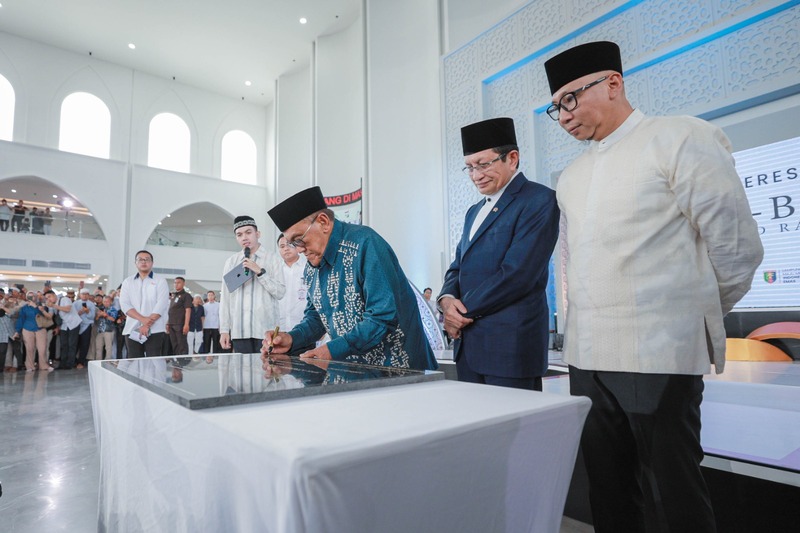 Menteri Agama Nasaruddin Umar Resmikan Masjid Raya Al-Bakrie Bersama Tokoh Nasional Aburizal Bakrie dan Gubernur Rahmat Mirzani Djausal