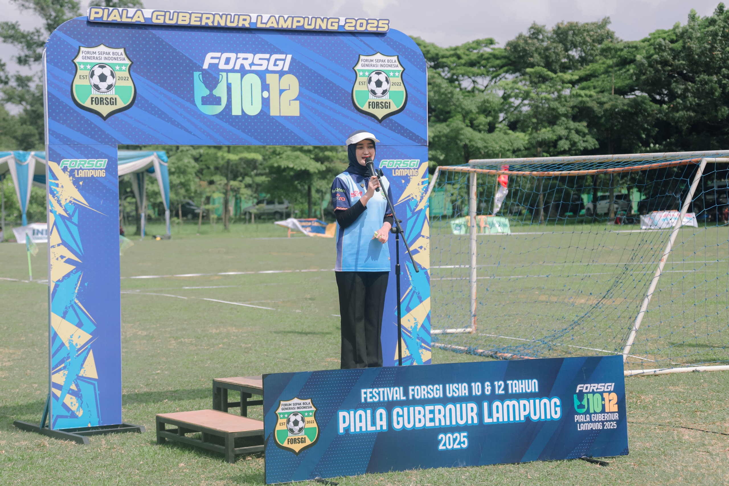 Wagub Jihan Nurlela Buka Festival Forum Sepak Bola Generasi Indonesia U-10 dan U-12 Piala Gubernur Lampung 2025 yang Diikuti 42 Tim dari Kabupaten/Kota se-Provinsi Lampung