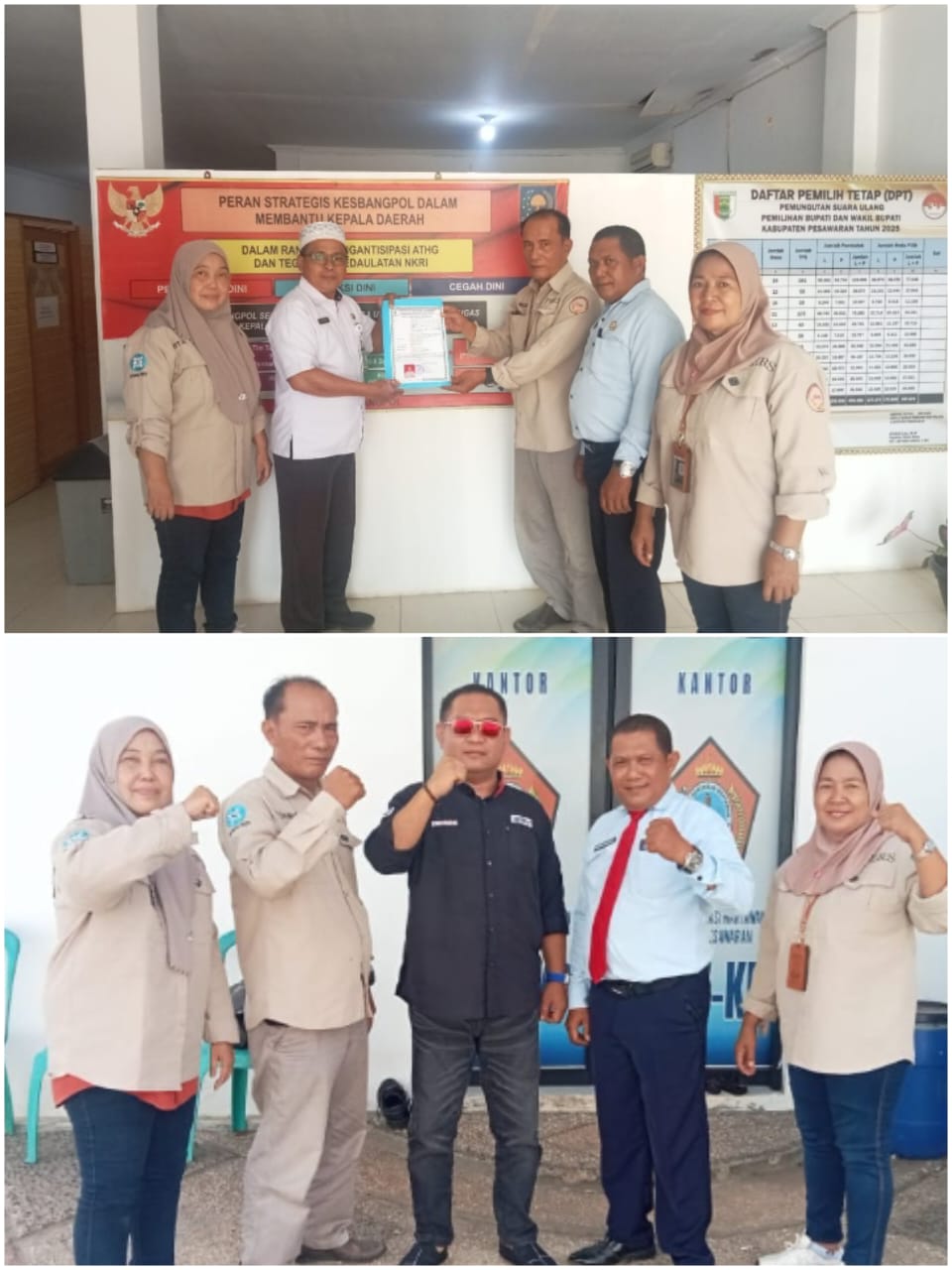 Resmi Kantongi STLK, Pengurus DPC GWI Pesawaran Kunjungi Penasehat