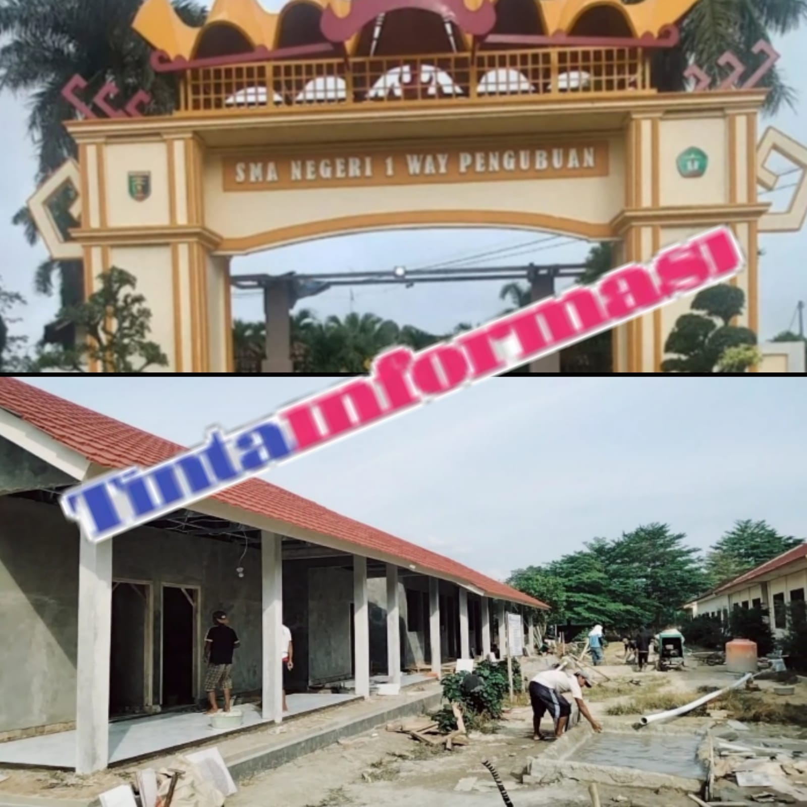 Pekerjaan Sejumlah Rehab dan Pembangunan di SMAN 1 Way Pengubuan Diduga Ajang Korupsi Berjamaah