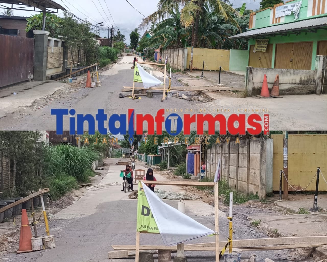 Lapor Pak Bupati Proyek Pelebaran Jalan Jatimulyo–Fajar Baru Disorot, Baru Sebulan Rigid Beton Sudah Retak