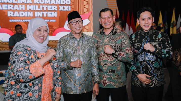 Pemprov Lampung Gelar Silaturahmi dan Penyambutan Pangdam XXI/Radin Inten Mayjen TNI Kristomei Sianturi di Mahan Agung