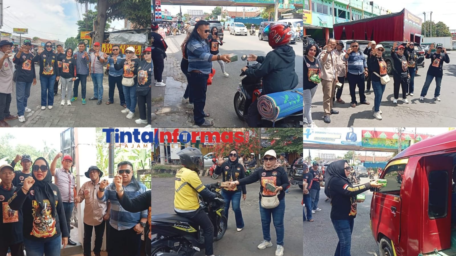 DPW LSM HARIMAU Provinsi Lampung Gelar Jum’at Berkah, Bagikan Snack Kepada Pengguna Jalan