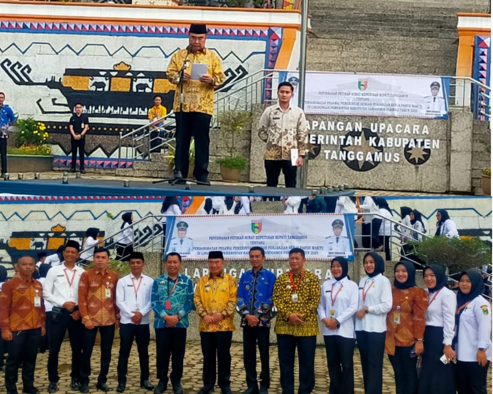 Bupati Tanggamus Serahkan SK PPPK Paruh Waktu Kepada 4.193 Tenaga Honorer