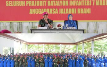 Komandan Batalyon Infanteri 7 Marinir Berikan Entry Briefing Kepada Seluruh Prajurit Yonif 7 Mar