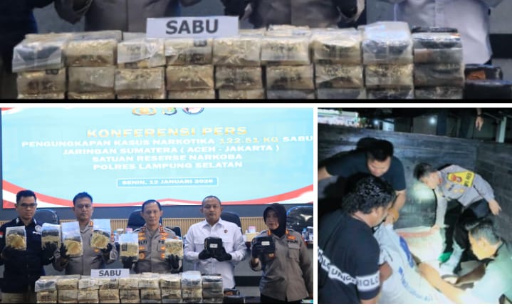 Polisi Bongkar Sabu 122,5 Kg di Kamuflase Muatan Jengkol Jaringan Aceh–Jakarta di Bakauheni