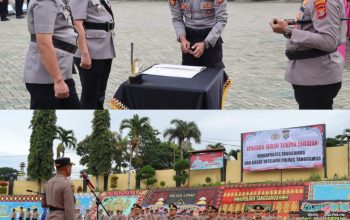 Kapolres Tanggamus Pimpin Sertijab Wakapolres dan Kasat Intelkam