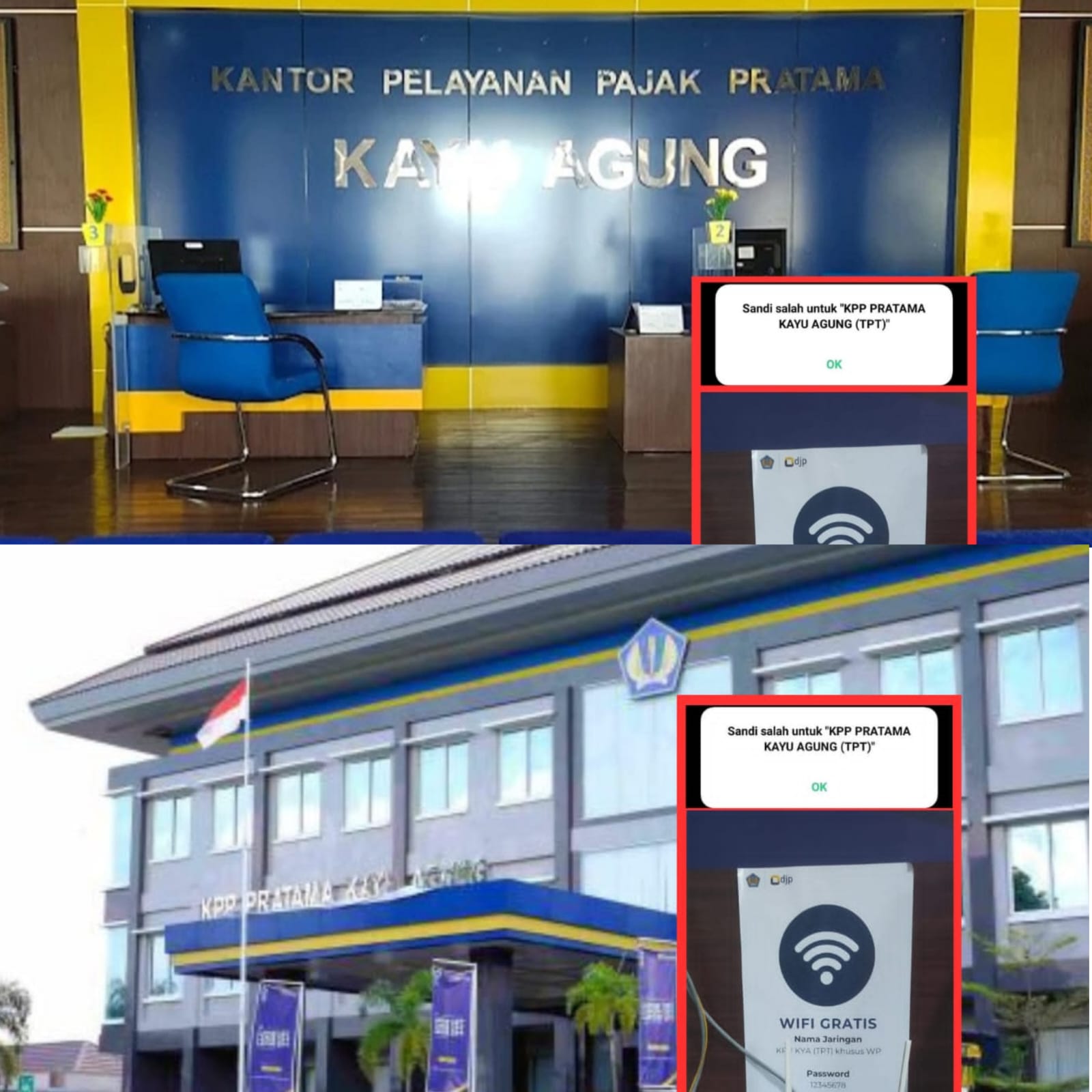 KPP Kayuagung Tuai Kritik: Layanan Wifi Gratis Tak Berfungsi, Masyarakat Kecewa, Pengamat Hukum Sebut Pelayanan Buruk