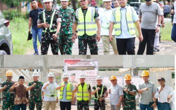 Wabup Pesawaran Bersama Danrem 043/Gatam Tinjau Progres Pembangunan KDMP Desa Sukaraja