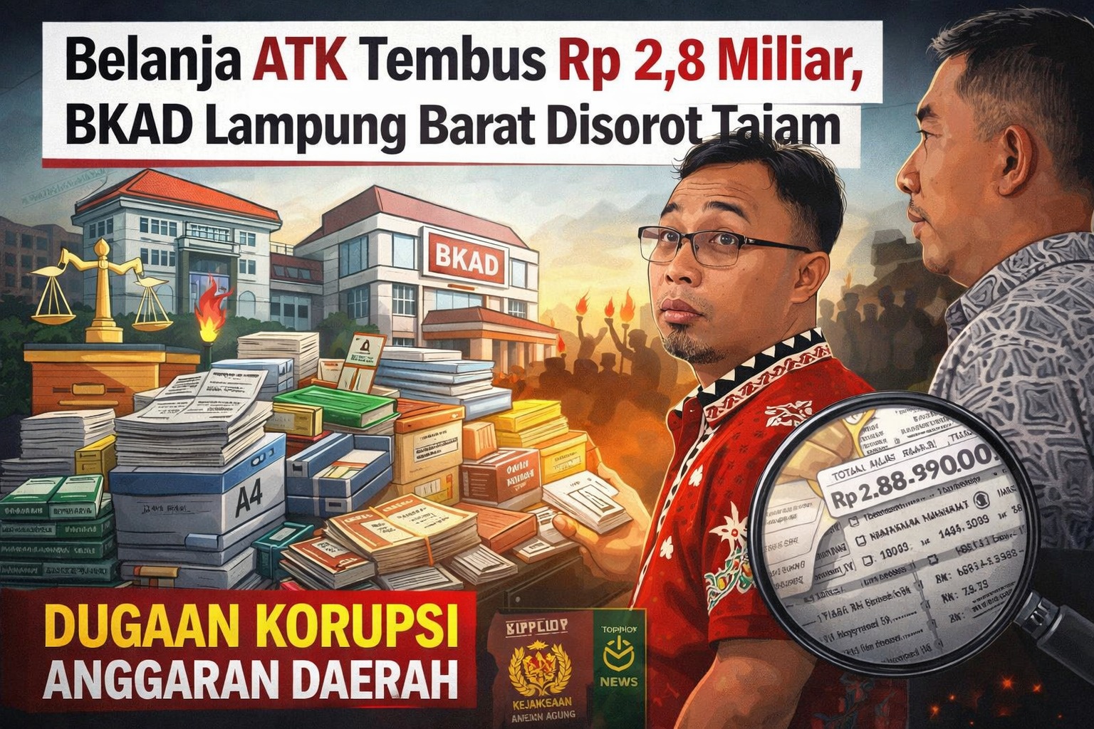 Dugaan Korupsi Besar Besaran BKAD Lampung Barat Terbongkar