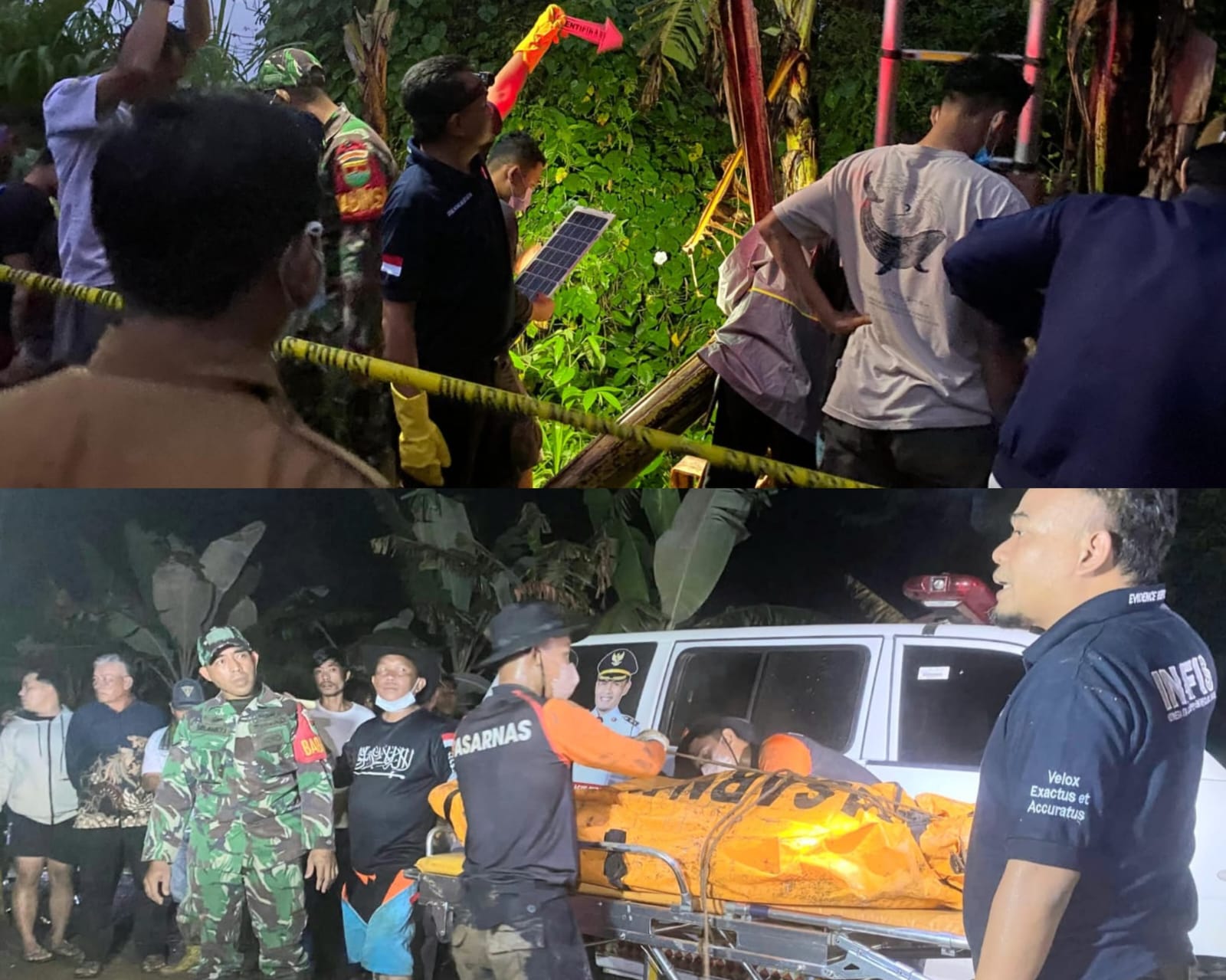 Polsek Pulau Panggung dan Inafis Polres Tanggamus Identifikasi Temuan Mayat di Irigasi Sawah Gunung Meraksa