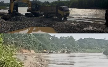 Razia Gabungan Tim Polres Merangin Dan Tim Intel Kodim 0420 Sarko Berhasil Mengamankan Satu Excavator Dan Dua Pekerja Tambang Ilegal