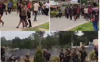 Warga Mappi Papua Selatan di Gegerkan Bentrokan Antara Aparat TNI dan Polisi