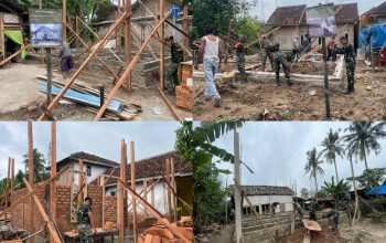 Pembangunan RTLH TMMD Berlanjut di Tahap Pemasangan Pondasi dan Dinding Bata