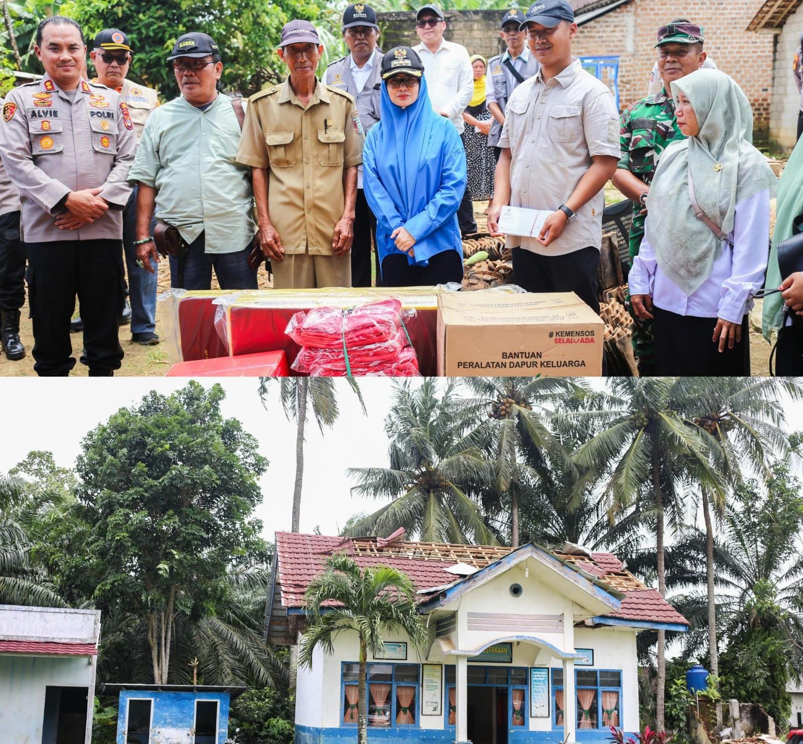 Bupati Pesawaran Tinjau Lokasi Terdampak Puting Beliung di Kecamatan Tegineneng