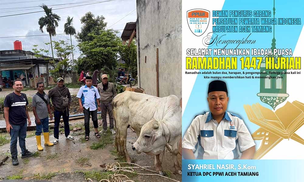 PPWI Aceh Tamiang Rayakan Tradisi Meugang Dengan Berbagi Untuk Insan Pers