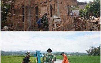 TMMD ke-127 Kodim 0421/Lampung Selatan Bangun RTLH dan Infrastruktur Warga