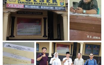 Oknum Pegawai RS Jiwa Diserahkan Ke Polsek Tanjung Karang Barat Agar di Proses