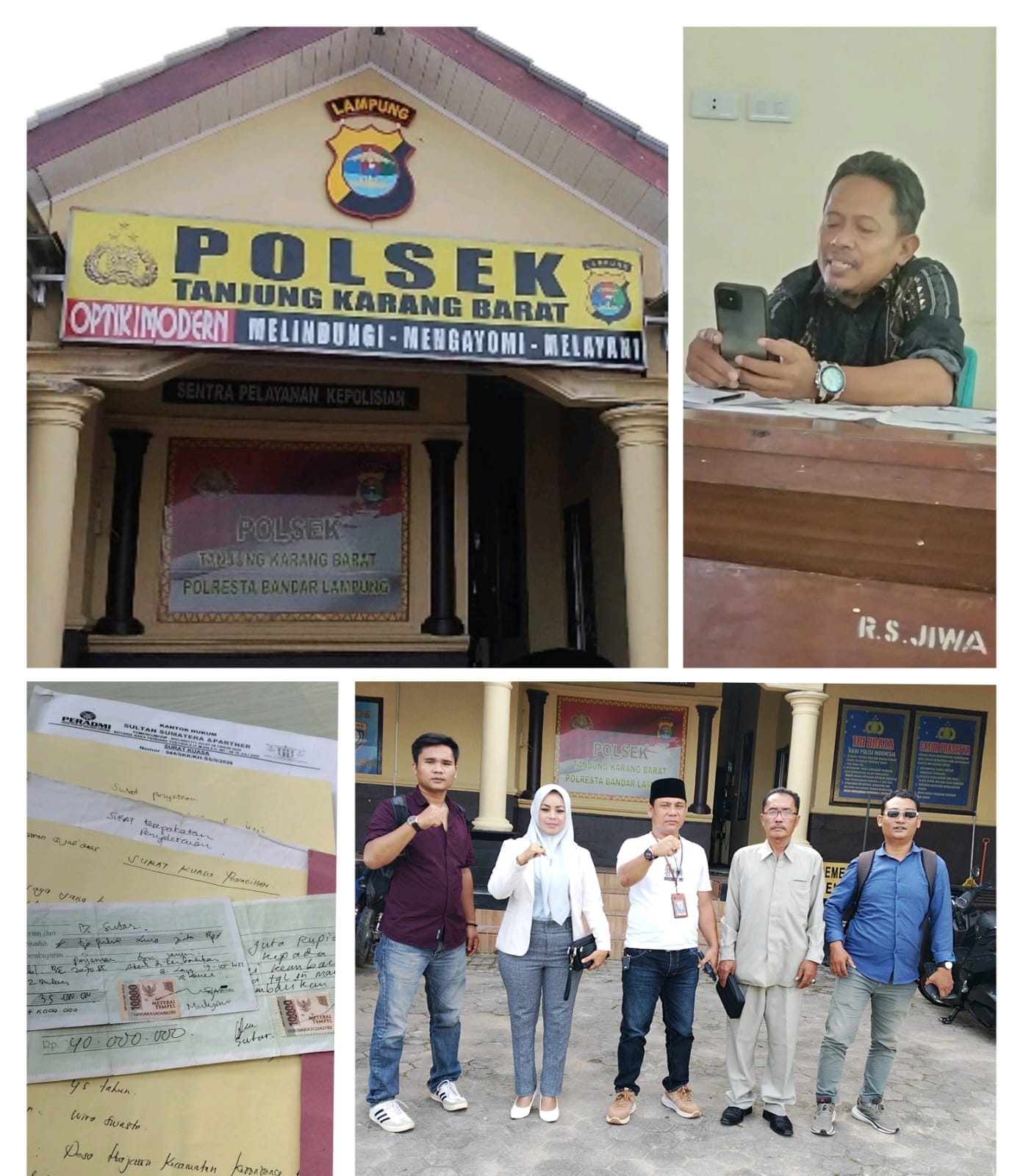 Oknum Pegawai RS Jiwa Diserahkan Ke Polsek Tanjung Karang Barat Agar di Proses