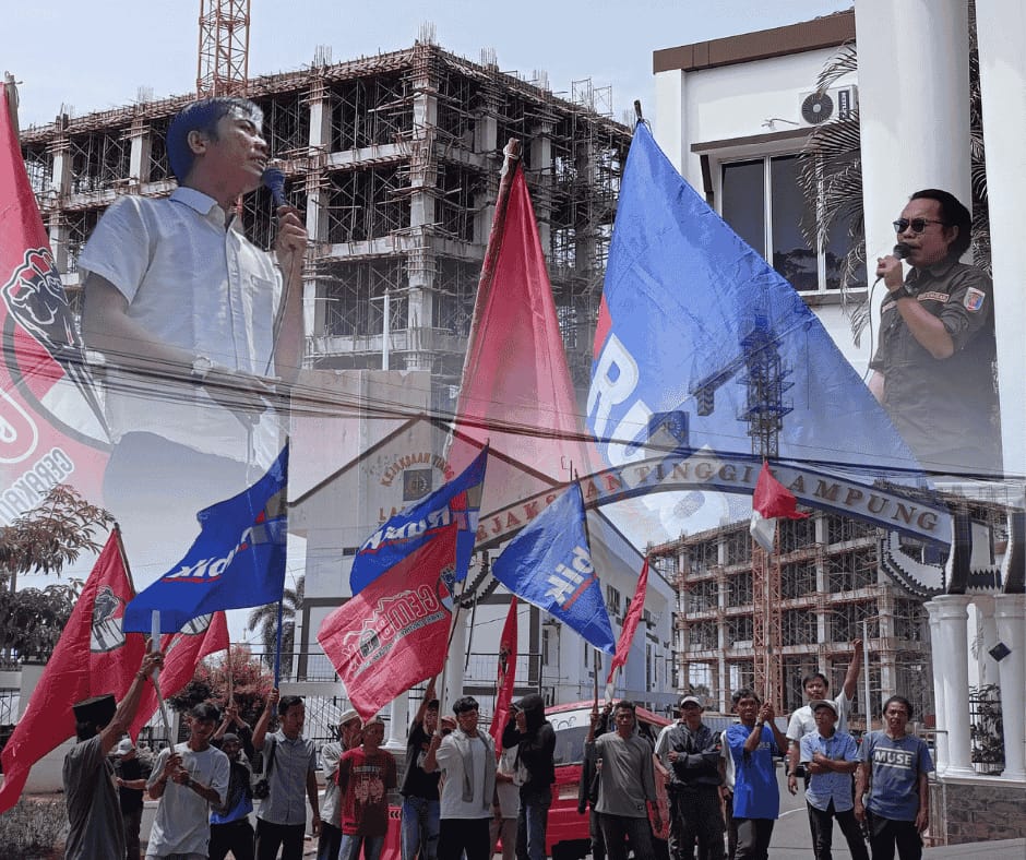 LSM RUBIK dan GEMBOK Gelar Aksi di Kejati Lampung, Desak Usut Tuntas Dugaan Penyelewengan Anggaran di Enam OPD Pringsewu