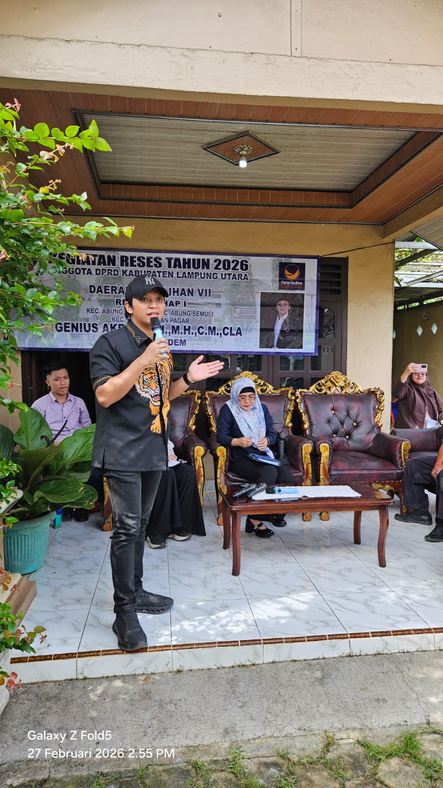 Anggota DPRD Lampura Fraksi NasDem, Genius Akbar, Gelar Reses di Desa Kalibening Raya Abung Selatan Lampung Utara