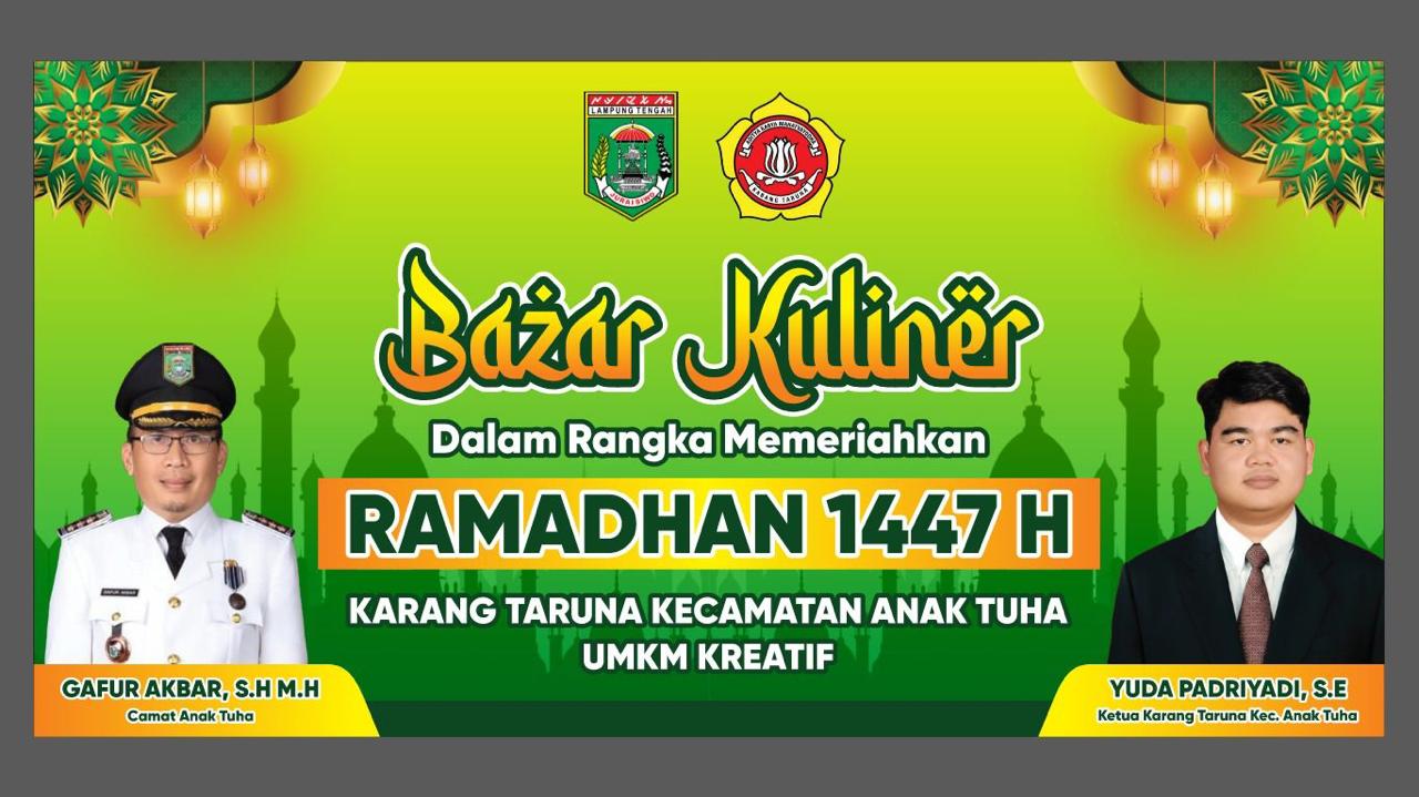 Karang Taruna Kecamatan Anak Tuha Menggelar Bazar Kuliner