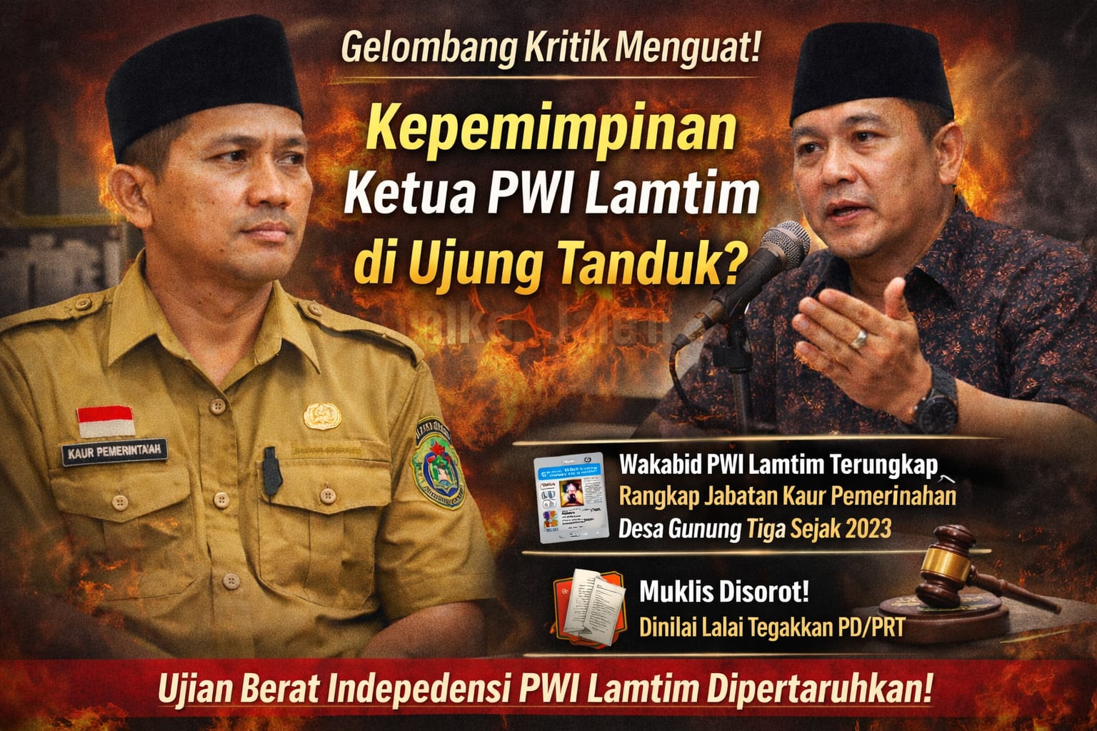 Gelombang Kritik Menguat: Kepemimpinan PWI Lampung Timur Dianggap Gagal Tegakkan PD/PRT