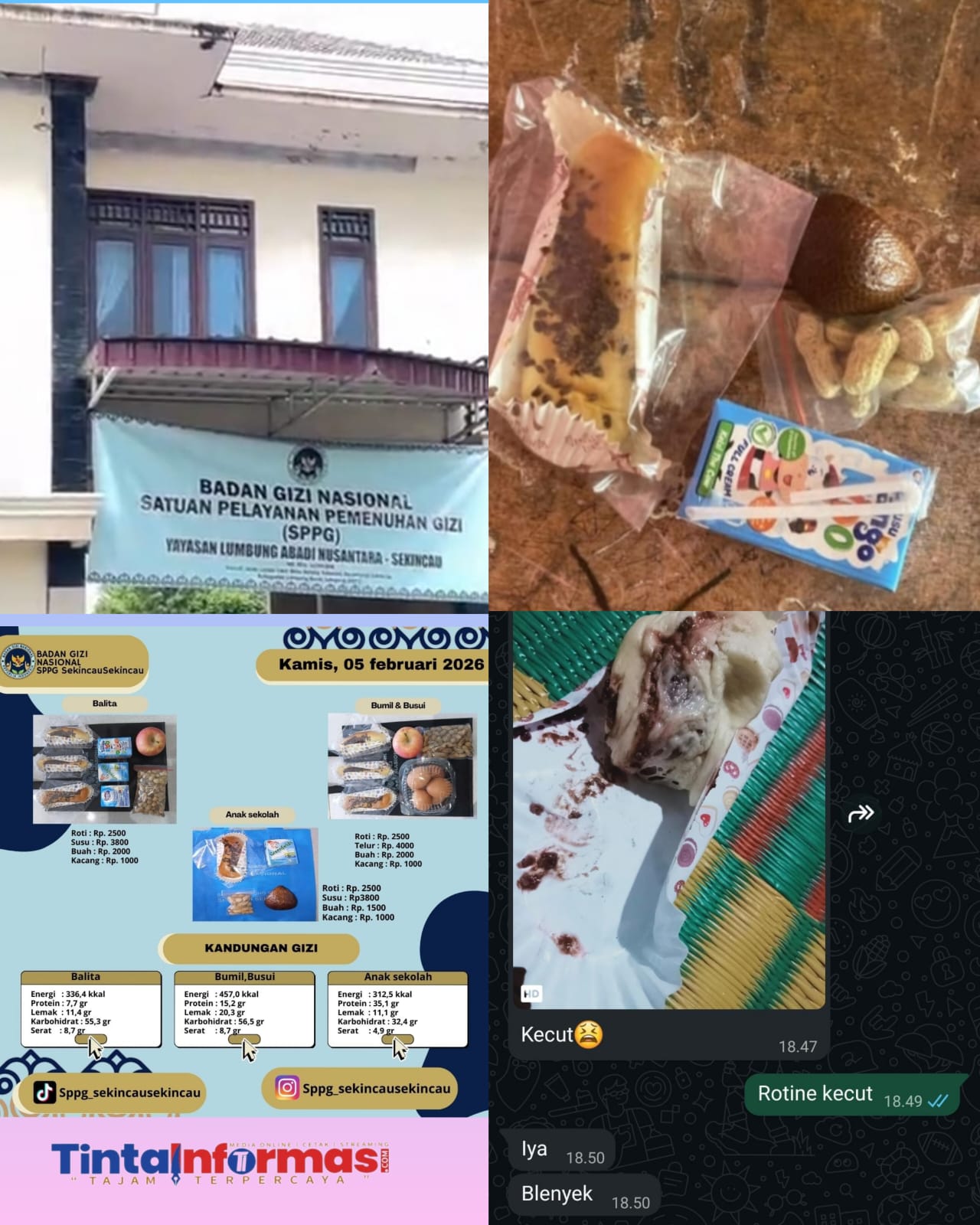 Menu MBG Diduga Tak Layak, Satgas Sekincau Siapkan Teguran Keras Untuk SPPG Sekincau 1