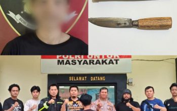 Dibackup Tekab 308 Polres Tanggamus Polsek Pulau Panggung Tangkap Pelaku Penganiayaan di Jalan Bendungan Batu Tegi