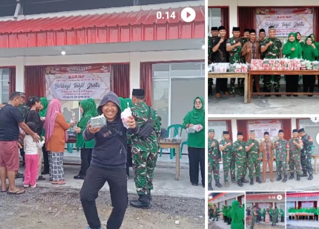 Dukung Program KDKMP Koramil 421-03/PNH Bagikan Takjil Gratis Kepada Warga Sekitar Desa Bangun Rejo