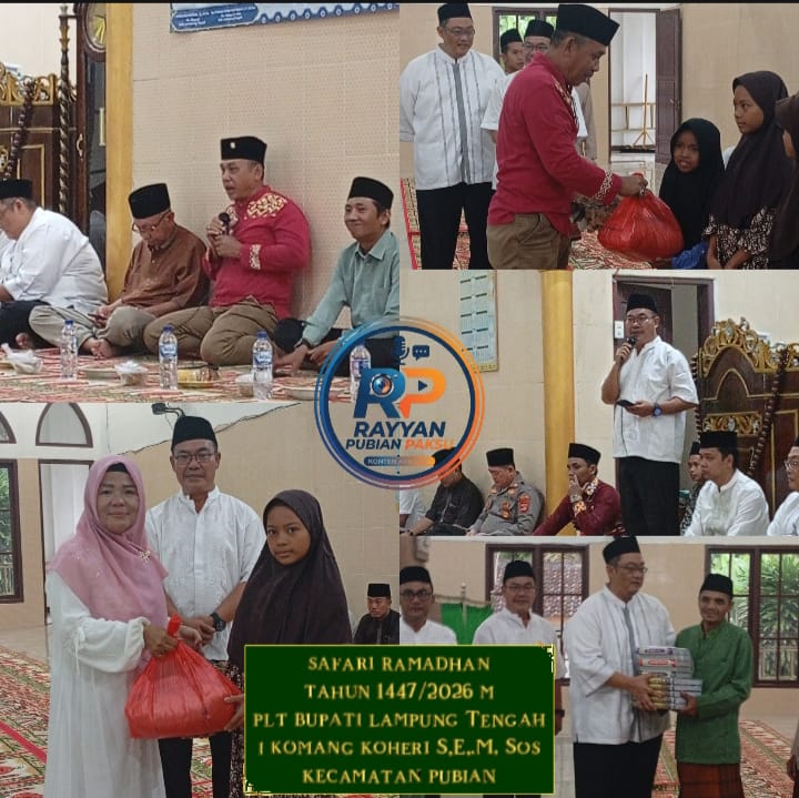 Safari Ramadan Pemkab Lampung Tengah di Pubian, Santuni Anak Yatim di Masjid Al Ikhlas