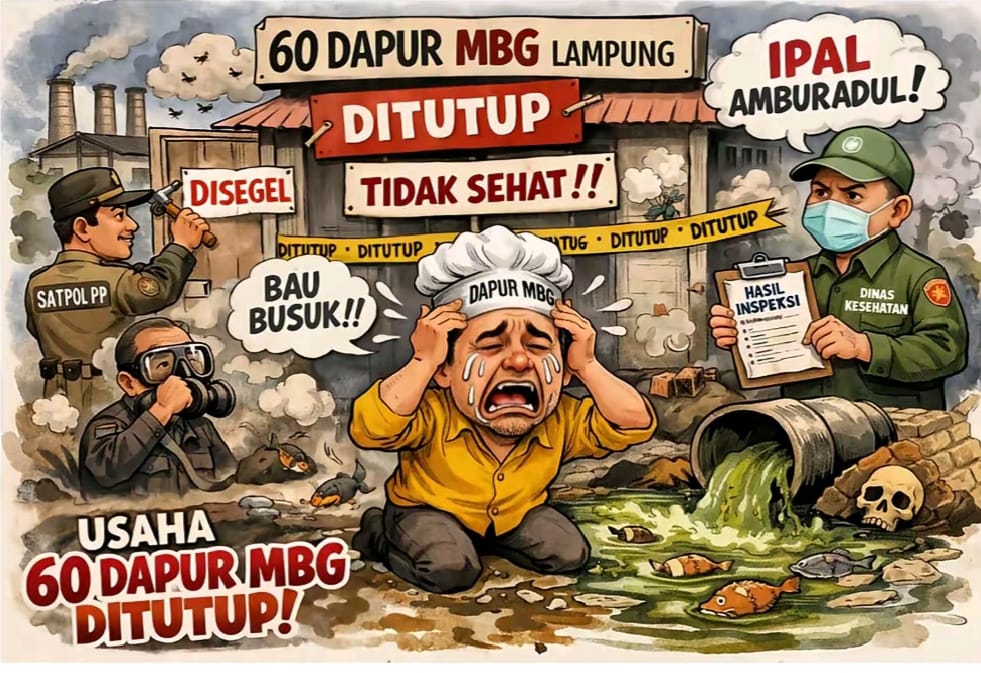 Terjadi Ketidak Sesuain Harga Menu, Dan Berbagai Permasalahan, 60 Dapur SPPG di Lampung di Tutup