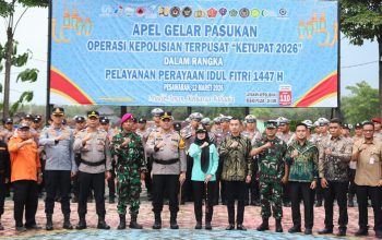Bupati Nanda Indira Pimpin Apel Gelar Pasukan Operasi Ketupat Krakatau 2026