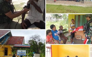 Satgas Pamtas RI–PNG Mobile Gobang VII Hadir Di Tengah Jemaat Gereja, Perkuat Kebersamaan Di Maybrat