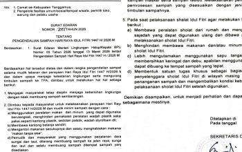 Jelang Lebaran, Pemkab Tanggamus Terbitkan Edaran Pengendalian Sampah, Implementasi Jadi Sorotan