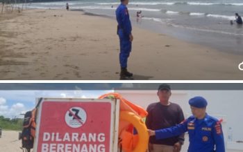 Polisi Imbau Wisatawan Waspada Arus Laut Saat Libur Lebaran di Pantai Lampung Selatan