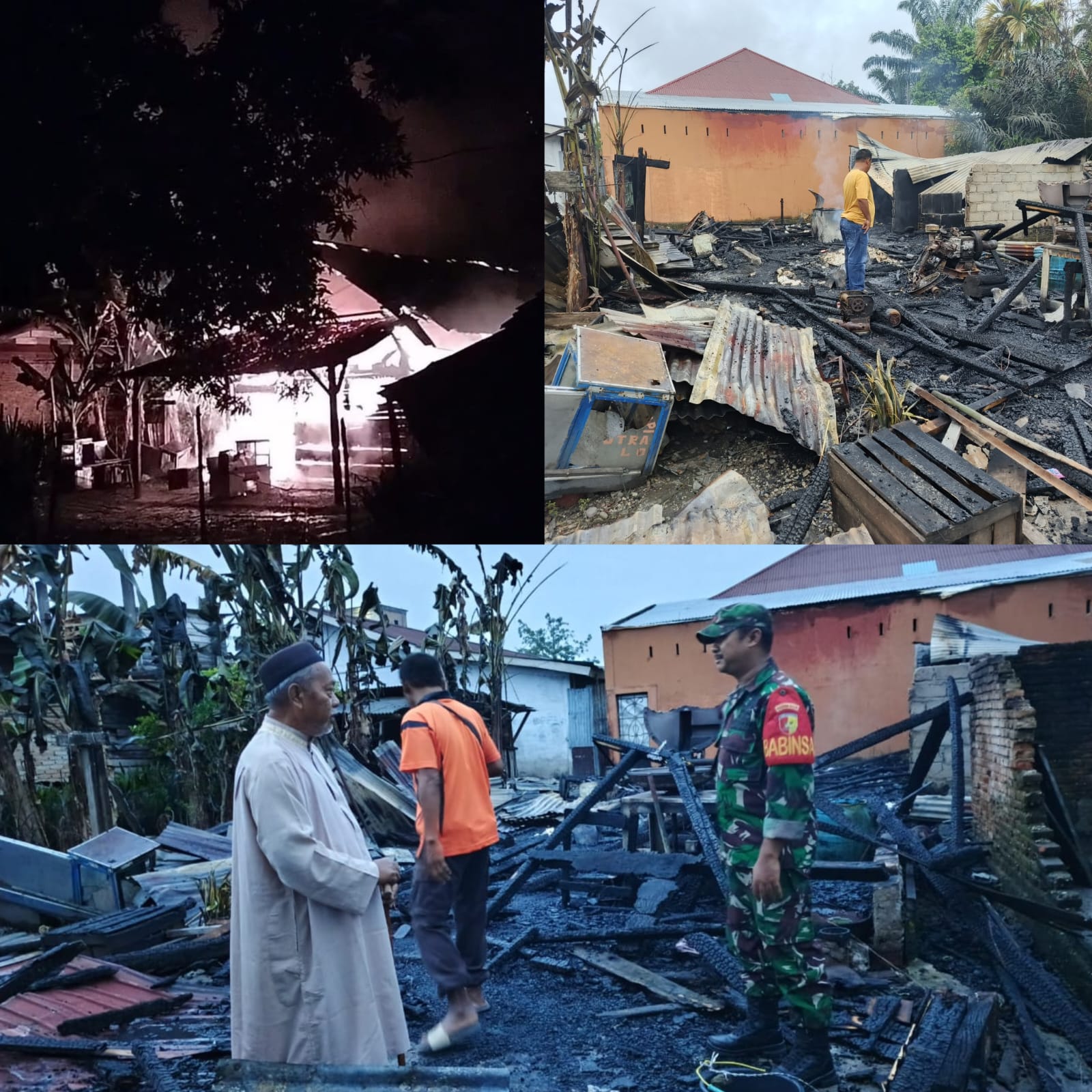 Telah Terjadi Kebakaran Satu Buah Rumah/Penggilingan Bakso di RT 2 Desa Sumber Agung Kecamatan Margo Tabir