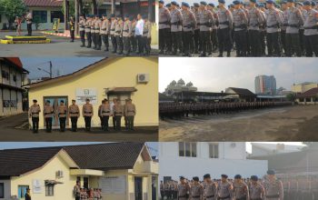Komandan Satuan Brimob Polda Lampung Mengambil Apel Kesatuan