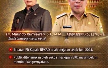 Plt Kepala BPKAD Lampung Sejak Juni 2025, Sekda Menenangkan Publik Meski BKD Terkesan Bungkam