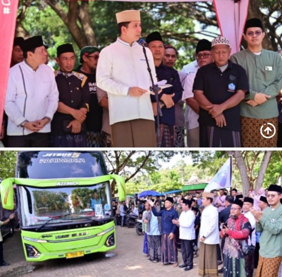 Bupati Egi Secara Resmi Berangkatkan 1.350 Santri Lampung ke Lirboyo