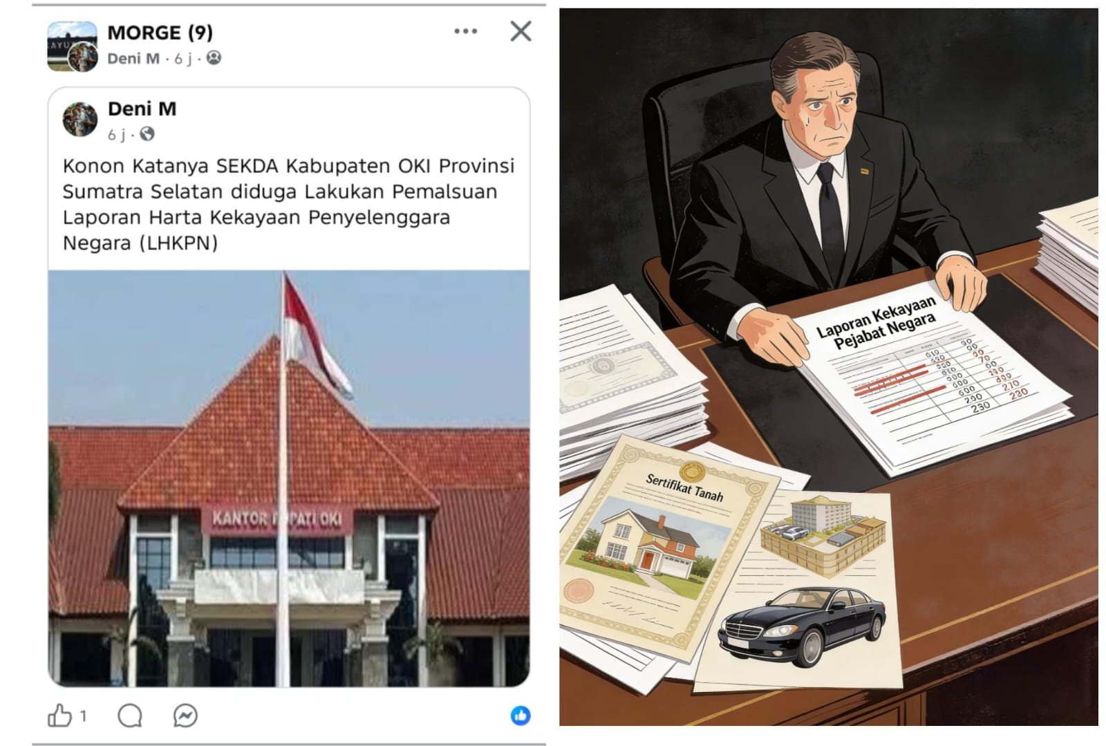 Dugaan Pemalsuan LHKPN Sekda OKI, PPWI OKI Desak APH Lakukan Pemeriksaan