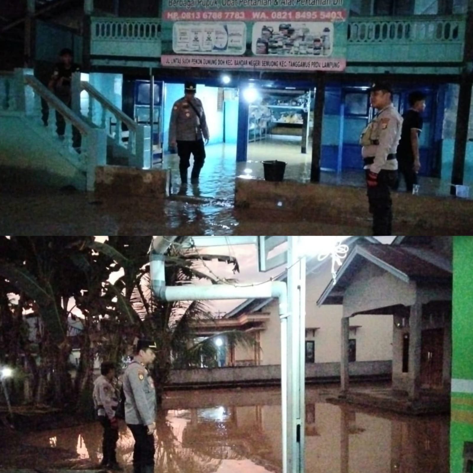 Polsek Wonosobo Identifikasi Banjir di Bandar Negeri Semuong