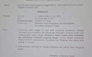 Kadisdik Lamteng Diganti, Ketua LSM LPAB Menduga Prosesnya Menyalahi Aturan dan Cacat Hukum.