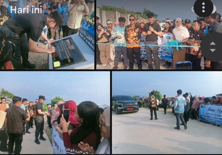 Bupati Egi Resmikan Jalan Lubuk Dalam-Way urang Dorong Wisata Kalianda dan Dongkrak Ekonomi Warga