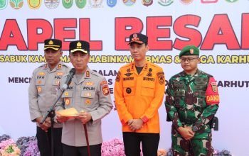 DANDIM 0402/OKI-OI Hadiri Apel Besar Sabuk Kamtibmas Dan Siaga Karhutla Di Kabupaten OKI Tahun 2026