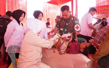 Melalui TMMD ke-128, Kodim 0402/OKI Hadirkan Pelayanan Kesehatan dan Bangkitkan UMKM Desa