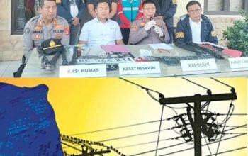 Spesialis Pencuri Kabel Listrik, Meski Sempat Kabur Nasib Apesnya Di Tangan Tim Opsnal Polsek Tanjung Bintang.