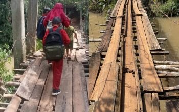 Siswa SD Terjatuh di Jembatan Gantung Rapuh, Warga Harap Pemkab Tanggamus Segera Bertindak