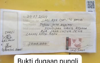 Diduga Satgas Kota Baru Melakukan Transaksi Sewa dan Penggarapan Lahan Kota Baru secara Ilegal