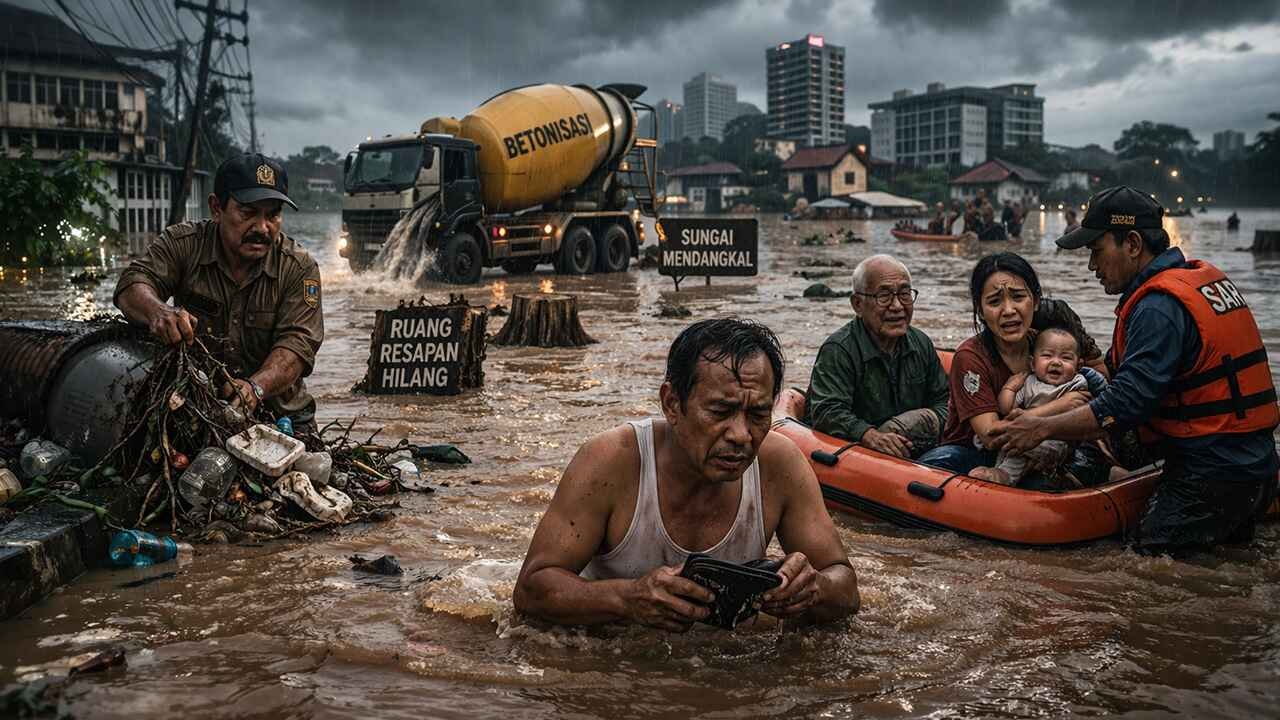 Kota di Bawah Air: Banjir Bandar Lampung